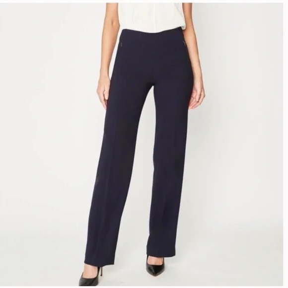 Tahari New with tags navy blue RAE Wide Leg Dress Pants size 8 - Picture 1 of 11